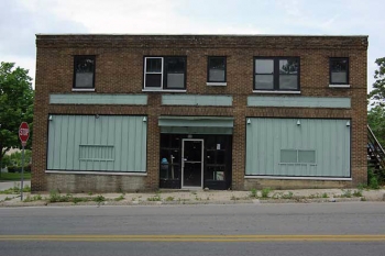 This 1930s grocery store is currently under renovation by the Green & Main initiative. When complete in Spring 2012, the previously abandoned building will be LEED Platinum certified and feature a green roof and 54 original windows retrofitted to achieve high energy efficiency standards. | Photo courtesy of Green & Main. This 1930s grocery store is currently under renovation by the Green & Main initiative. When complete in Spring 2012, the previously abandoned building will be LEED Platinum certified and feature a green roof and 54 original windows retrofitted to achieve high energy efficiency standards. | Photo courtesy of Green & Main.
