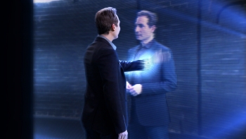 Host Brian Greene explores the possibilities of space in tonight's premiere episode of PBS NOVA's "The Fabric of the Cosmos." Host Brian Greene explores the possibilities of space in tonight's premiere episode of PBS NOVA's "The Fabric of the Cosmos."