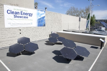 Solar panels on display at the the San Jose Solar and Energy Efficiency Fair | Photo credit: Stacy H. Geiken Photography Solar panels on display at the the San Jose Solar and Energy Efficiency Fair | Photo credit: Stacy H. Geiken Photography