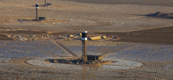 The Ivanpah Solar Energy Generating System was dedicated on Thursday, February 13, 2014. | Photo courtesy of Mingasson/Getty Images for Bechtel. The Ivanpah Solar Energy Generating System was dedicated on Thursday, February 13, 2014. | Photo courtesy of Mingasson/Getty Images for Bechtel.