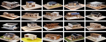 Models of the homes that this year's competitors have designed, built, and will operate at the Solar Decathlon. Models of the homes that this year's competitors have designed, built, and will operate at the Solar Decathlon.