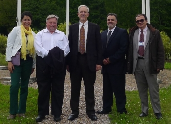 EM Lead International Affairs Specialist Ana Han, left to right, EM Deputy Assistant Secretary for Waste Management Frank Marcinowski, EM Senior Advisor Dave Huizenga, Carlsbad Field Office Manager Joe Franco and ANDRA International Cooperation and Project Manager Roberto Migues. EM Lead International Affairs Specialist Ana Han, left to right, EM Deputy Assistant Secretary for Waste Management Frank Marcinowski, EM Senior Advisor Dave Huizenga, Carlsbad Field Office Manager Joe Franco and ANDRA International Cooperation and Project Manager Roberto Migues.