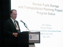 NE's Jeff Williams discusses the status of the Nuclear Fuels Storage and Transportation Planning Project. NE's Jeff Williams discusses the status of the Nuclear Fuels Storage and Transportation Planning Project.