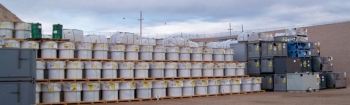 Macro-packs from the Idaho site are shown here safely and compliantly disposed. Macro-packs from the Idaho site are shown here safely and compliantly disposed.
