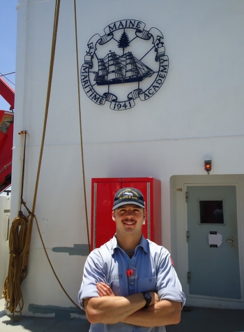 Maine Maritime Academy senior Jared Woods learned about nuclear waste management issues at EM. Maine Maritime Academy senior Jared Woods learned about nuclear waste management issues at EM.