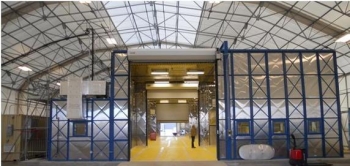 A view of the new facility where transuranic waste will be repackaged at Los Alamos National Laboratory. A view of the new facility where transuranic waste will be repackaged at Los Alamos National Laboratory.