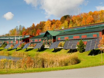 NRG's new building utilizes solar power, but their products measure wind potential. | Photo courtesy NRG Systems NRG's new building utilizes solar power, but their products measure wind potential. | Photo courtesy NRG Systems