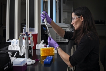 Flora Meilleur prepares protein solutions for structural investigation with neutrons. | Courtesy of ORNL Flickr / Jason Richards Flora Meilleur prepares protein solutions for structural investigation with neutrons. | Courtesy of ORNL Flickr / Jason Richards
