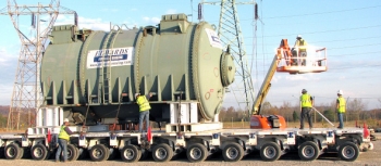 The Portsmouth site worked with two regional companies and local law enforcement to arrange transportation of 10 massive synchronous condensers as part of an asset recovery effort. The Portsmouth site worked with two regional companies and local law enforcement to arrange transportation of 10 massive synchronous condensers as part of an asset recovery effort.