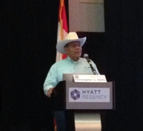 Richard Arnold, with the Pahrump Paiute Tribe, provides an overview of Tribal Caucus action items and initiatives for enhanced national transportation coordination. Richard Arnold, with the Pahrump Paiute Tribe, provides an overview of Tribal Caucus action items and initiatives for enhanced national transportation coordination.