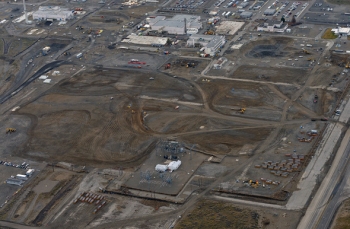 An aerial view of Hanfordâs 300 Area North Section following completion of cleanup. An aerial view of Hanfordâs 300 Area North Section following completion of cleanup.