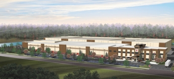A rendering of Saftâs lithium-ion battery factory under construction in Jacksonville, Fla. | Courtesy of Saft A rendering of Saftâs lithium-ion battery factory under construction in Jacksonville, Fla. | Courtesy of Saft