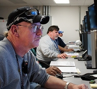 The operating room at a depleted uranium hexafluoride conversion plant. The operating room at a depleted uranium hexafluoride conversion plant.