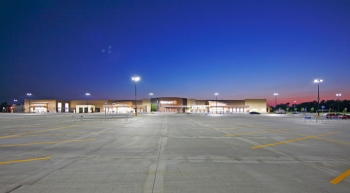 The LED Site Lighting Specification ensures light uniformity across approximately 500,000 square feet of parking surface at the Walmart Supercenter in Lawrence, Kansas. Eliminating bright and dark spots helps ensure safety and security. Credit: Walmart The LED Site Lighting Specification ensures light uniformity across approximately 500,000 square feet of parking surface at the Walmart Supercenter in Lawrence, Kansas. Eliminating bright and dark spots helps ensure safety and security. Credit: Walmart