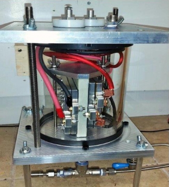 Xergy Inc. and an industrial partner are collaborating on a hybrid water heater that incorporates an Xergy-developed electrochemical compressor. Image: Xergy, Inc. Xergy Inc. and an industrial partner are collaborating on a hybrid water heater that incorporates an Xergy-developed electrochemical compressor. Image: Xergy, Inc.
