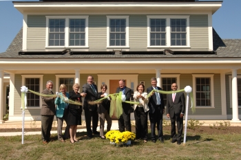 Deputy Assistant Secretary for Energy Efficiency Kathleen Hogan joined representatives from the National Institute of Standards and Technology (NIST) and state and local elected officials to celebrate the opening of the new zero net-energy residential test laboratory. | Photo courtesy of NIST. Deputy Assistant Secretary for Energy Efficiency Kathleen Hogan joined representatives from the National Institute of Standards and Technology (NIST) and state and local elected officials to celebrate the opening of the new zero net-energy residential test laboratory. | Photo courtesy of NIST.