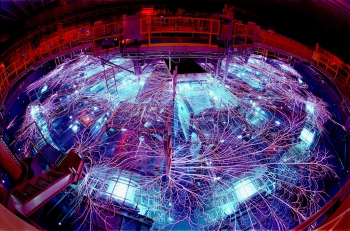 The Z machine is located in Albuquerque, N.M., and is part of the Pulsed Power Program, which started at Sandia National Laboratories in the 1960s. Pulsed power is a technology that concentrates electrical energy and turns it into short pulses of enormous power, which are then used to generate X-rays and gamma rays. | Photo courtesy of Sandia National Laboratory. The Z machine is located in Albuquerque, N.M., and is part of the Pulsed Power Program, which started at Sandia National Laboratories in the 1960s. Pulsed power is a technology that concentrates electrical energy and turns it into short pulses of enormous power, which are then used to generate X-rays and gamma rays. | Photo courtesy of Sandia National Laboratory.