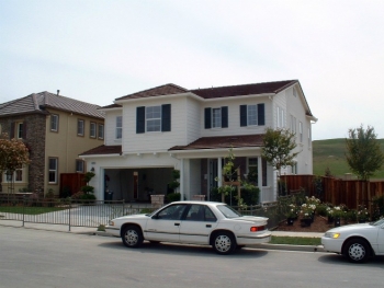 Production builder Centex Homes built ultra-efficient model homes in San Ramon, California.âs Aventura and Lunaria community developments. Credit: Davis Energy Group. Production builder Centex Homes built ultra-efficient model homes in San Ramon, California.âs Aventura and Lunaria community developments. Credit: Davis Energy Group.