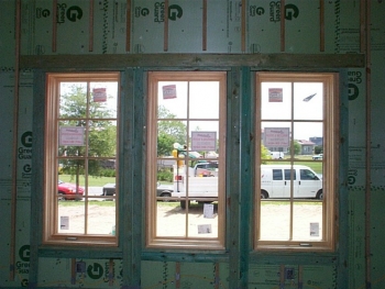 Rigid foam board adds R-value to this wall in a Florida home. | Photo courtesy of FSEC/IBACOS. Rigid foam board adds R-value to this wall in a Florida home. | Photo courtesy of FSEC/IBACOS.