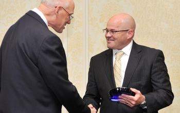 FEMP Director Tim Unruh (right) recognizes David Guthrie with a 2011 Federal Energy and Water Management Directorâs Award for his outstanding technical and managerial service to the U.S. Fish and Wildlife Service throughout his career. FEMP Director Tim Unruh (right) recognizes David Guthrie with a 2011 Federal Energy and Water Management Directorâs Award for his outstanding technical and managerial service to the U.S. Fish and Wildlife Service throughout his career.
