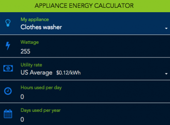 Estimate your appliance and home electronic energy use.