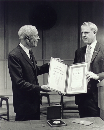 Secretary Schlesinger Presenting the Enrico Fermi Award