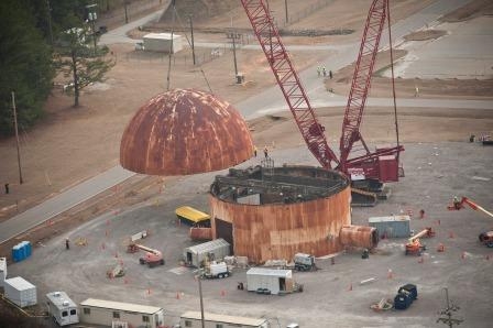 This photo shows the Savannah River Site’s Heavy Water Components Test Reactor during decommissioning. This photo shows the Savannah River Site’s Heavy Water Components Test Reactor during decommissioning.