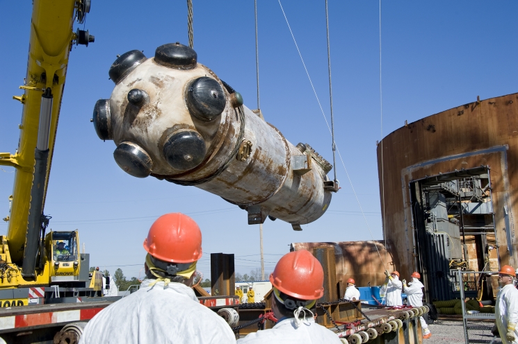 Work is under way to decommission the Heavy Water Components Test Reactor, which had been used to test experimental fuel assemblies for commercial heavy-water power reactors. SRS is scheduled to remove the dome of the reactor this month (January 2011). Workers also will displace the reactor vessel and steam generators, grout the remaining structure in place, and install a concrete cover over the reactor's footprint