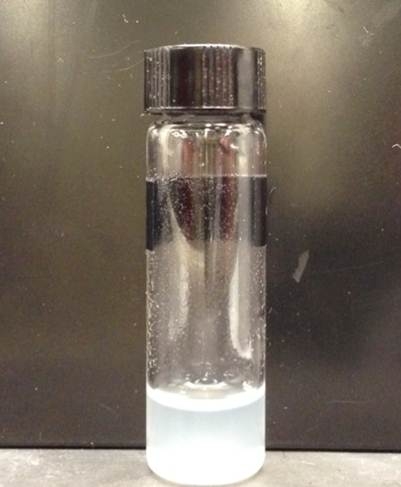 Image of vacuum capsules in water (4 mg/ml) used for dip coating. Image of vacuum capsules in water (4 mg/ml) used for dip coating.