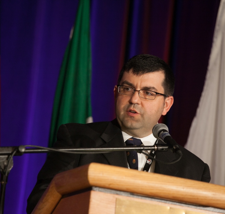 Tony Bouza, chair of the International Organizing Committee for the 11th IEA Heat Pump Conference, delivers the welcoming address in Montreal. (2014) Tony Bouza, chair of the International Organizing Committee for the 11th IEA Heat Pump Conference, delivers the welcoming address in Montreal. (2014)