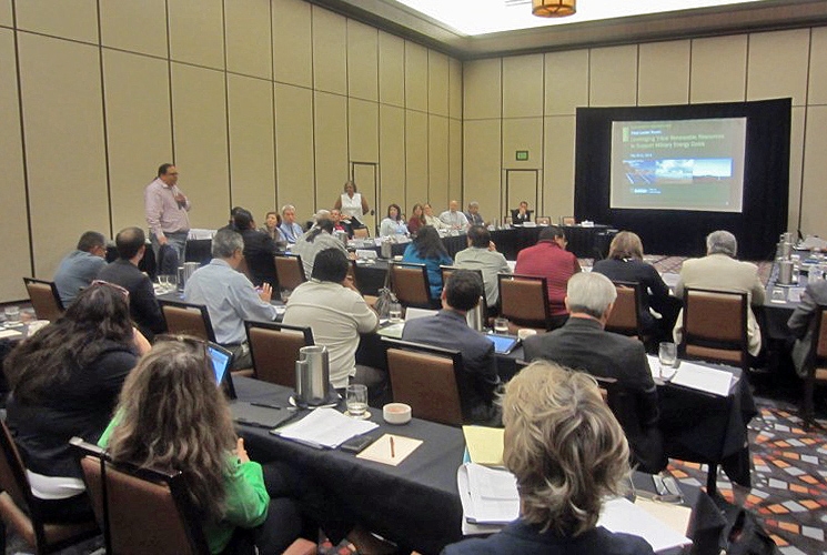 The DOE Office of Indian Energy Tribal Leader Forum on "Leveraging Tribal Renewable Resources to Support Military Energy Goals" was held May 30–31 in Phoenix, Arizona. Photo by Brooke Oleen Tieperman, NCSL. The DOE Office of Indian Energy Tribal Leader Forum on "Leveraging Tribal Renewable Resources to Support Military Energy Goals" was held May 30–31 in Phoenix, Arizona. Photo by Brooke Oleen Tieperman, NCSL.