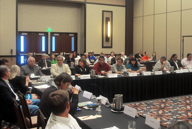 The DOE Office of Indian Energy Tribal Leader Forum on "Leveraging Tribal Renewable Resources to Support Military Energy Goals" was held May 30–31 in Phoenix, Arizona. Photo by Brooke Oleen Tieperman, NCSL. The DOE Office of Indian Energy Tribal Leader Forum on "Leveraging Tribal Renewable Resources to Support Military Energy Goals" was held May 30–31 in Phoenix, Arizona. Photo by Brooke Oleen Tieperman, NCSL.