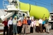 DOE and Savannah River Remediation team members gather in front of the first cement truck containing grout for Tank 18 at the Savannah River Site.