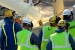 A specially formulated grout was poured into a hopper and transferred through lines to Tank 19.