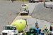 The first cement truck with the specially formulated grout arrives at the Savannah River Site earlier this month.