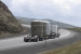 A transuranic waste shipment travels on an approved shipping route to the Waste Isolation Pilot Plant
