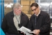 EM Deputy Assistant Secretary for Waste Management Frank Marcinowski, left, talks with LANL’s Oversized Container Disposition Project Manager Mike Romero while on a tour of the 375 box line facility in late February.