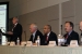 Pictured at the session on barriers in small business contracting, left to right, are Jim Fiore of Fiore Consulting; John Coffman of DeNuke Contracting Services, Inc.; John Hale III of the DOE Office of Small and Disadvantaged Business Utilization; Jack Surash of EM; and Matt Moeller of Dade Moeller. 