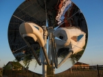 Concentrated solar panels are getting a power boost. This summer, Pacific Northwest National Laboratory (PNNL) will be testing a new concentrated solar power system -- one that can help natural gas power plants reduce their fuel usage by up to 20 percent. PNNL has developed a system that uses a thermochemical conversion device to convert natural gas and sunlight into a more energy-rich fuel called syngas. By installing the pictured device in front of a concentrating solar power dish, power plants can burn less fuel. <a href="
http://www.pnnl.gov/news/release.aspx?id=981" target=_blank">Learn more about concentrated solar energy at PNNL</a>. | Photo courtesy of Pacific Northwest National Laboratory.