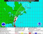 Coastal watches/warnings and 5-day forecast cone for storm center of Hurricane Irene, updated on Thursday, Aug. 25, 2011 at 5:00 PM EST. | Image courtesy of NOAA