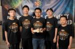 The team of James Wei, Andrew Jin, Andy Xu, Allen Guo, and Will Chang from  Daniel Wright Middle School, in Lincolnshire, Illinois, built the fastest Lithium-Ion Battery Powered Model Car at this year's competition. At sub-6-second runs, their vehicle easily advanced to victory, being a full second faster than its closest rival. | Photo by Jack Dempsey, National Science Bowl.