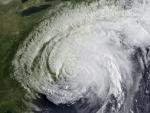 Hurricane Irene made landfall at approximately 7:30 am EDT near Cape Lookout, North Carolina with maximum sustained winds of 85 mph (Category 1). This NOAA GOES-13 satellite image captures Irene’s landfall moment. | Image courtesy of NOAA