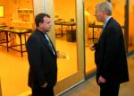 Deputy Secretary Poneman tours Arkansas Power Electronics International as part of National Small Business Week. | Energy Department photo by Teryn Norris.