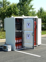 Altergy had more than 60 fuel cells in the immediate Hurricane Sandy disaster area that acted as backup power for cell phone towers. | Photo courtesy of Altergy.
