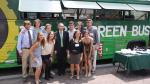 The Big Green Bus visited the Energy Department and Secretary Chu this Tuesday. Ten Dartmouth students are touring the nation on the Big Green Bus to build enthusiasm for community involvement through environmental action. This is the 8th year this completely student run initiative has hit the road to travel 12,000 miles across 24 states on a reused, veggie-powered Greyhound bus. | Image: Justin Vandenbroeck, Energy Department