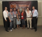 The developers of HOMEee at SXSW. This android application helps homeowners track regular maintenance and opportunities for energy efficiency in a fun way, treating your home like a digital pet that gets happier as you make smarter energy choices. | Photo by Ian Kalin.
