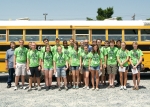 Kentucky Governor’s Scholars pose before boarding a bus during their Paducah site visit this summer.