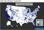 The National Renewable Energy Lab's (NREL) utility rate database is a great resource for developers entering the Apps for Energy competition. | Map courtesy of NREL. 