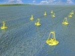 Artist rendering of Ocean Power Technologies' proposed wave park off the coast of Oregon. | Photo courtesy of Ocean Power Technologies. 