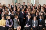President Barack Obama talks with Presidential Awards for Excellence in Mathematics and Science Teaching winners in the State Dining of the White House January 6, 2010. (Official White House Photo by Chuck Kennedy)